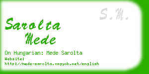 sarolta mede business card